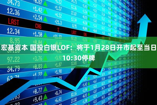 宏基资本 国投白银LOF：将于1月28日开市起至当日10:30停牌